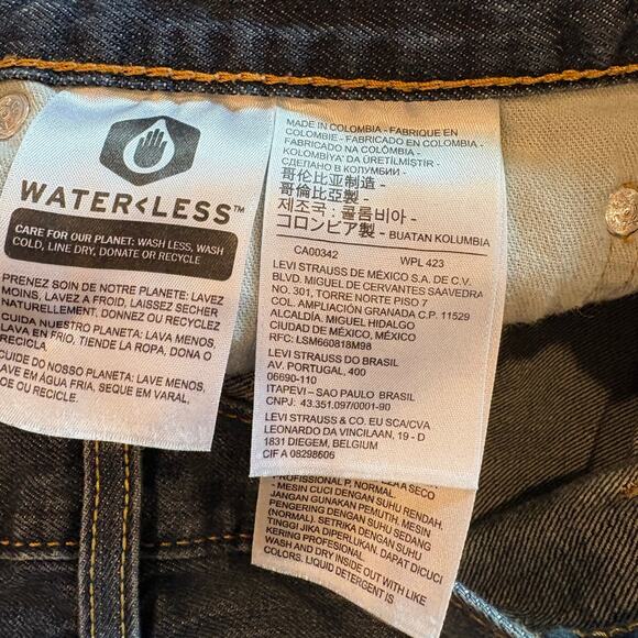 Levis 569 Jeans Mens Size 44x32 Blue Loose Fit Straight Leg 100% Cotton Casual - Picture 6 of 11